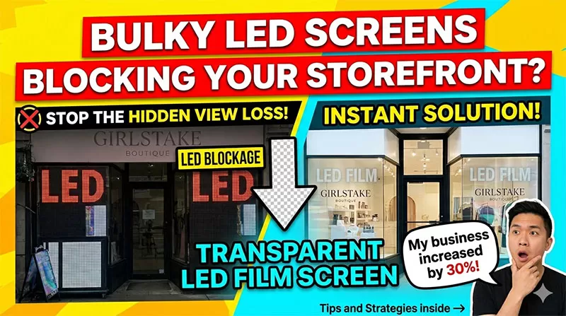 Traditional LED displays vs LED film screen